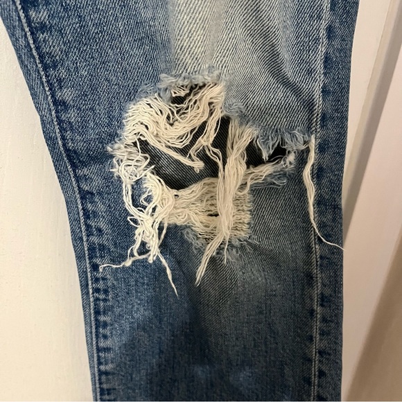 MOTHER Superior Insider Crop Step Fray Jeans Hijacking The Runway Size 26 - Picture 9 of 12